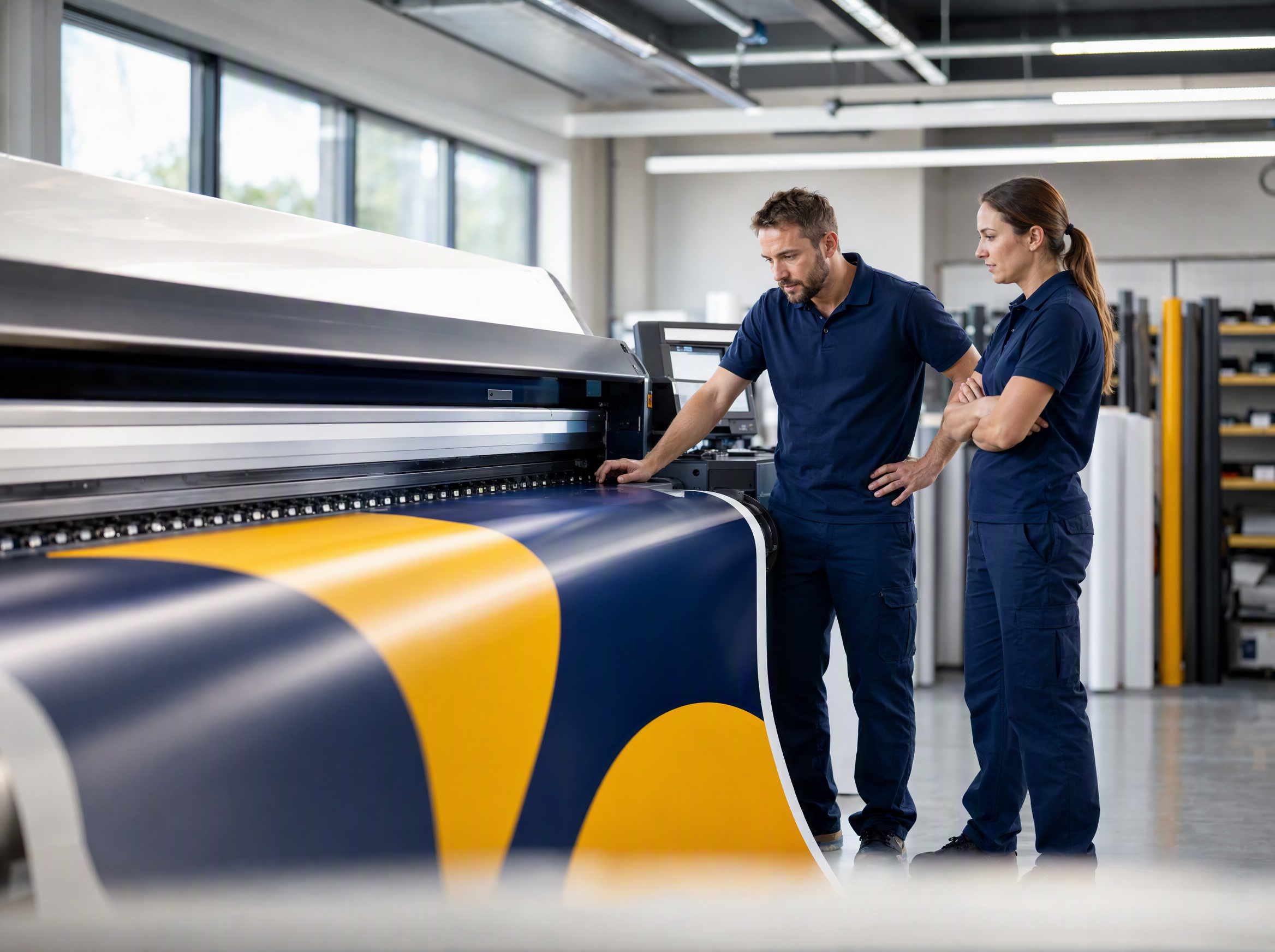 Professional wide format printing facility — BannerPrint team